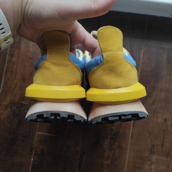 Lanvin Bumper Women's Sneakers Blue and Yellow Size 6.5-7 37EU - Picture 4 of 7